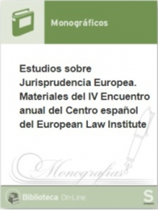 Libro "Estudios sobre jurisprudencia europea"